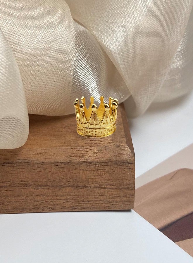 TTFdacai 4Pcs Mini Alloy Crown 1/12 Scale Metal Doll Crown Tiny Miniature Crown for Handicrafts, Miniatures, Doll Headwear Accessories - Image 3
